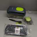 Ourokhome Food Chopper Manual Hand with Container, Mandolin Vegetable Slicer Onion Dicer with 8 Blades, Veggie Shredder for Potato, Tomato, Essential Kitchen Gadgets (8 in 1, Gray) (Green)