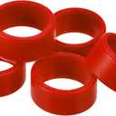 MECCANIXITY Silicone Rubber Bands Rings Non-slip 1" Red for Wrapping Paper, Cord Wraps, Bundle 5pcs