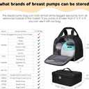 OCKLILY Breast Pump Bag Cooler Backpack — Large Insulated Milk Storage for Breastmilk — Wearable Hands-Free Pumping Tote for Working Moms (Black)