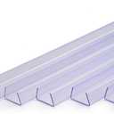 Yescom 3.3" Rope Light Track 10 PCS Clear Plastic U Channel System Accessories for 11/16" W x 3/8" H RGB LED Neon Lights Models DEL-D50R,DEL-D100R,DEL-D150R