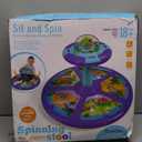 RetroAudio Dinosaur Sit and Spin Toy for Toddlers 1-3 3-5 360Spinning Toys Birthday Gift for Girls Boys, Sit n Spin Toys for Toddlers 2-4 with LED & Music Active Play Early Development Toy