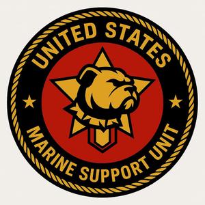 Marine Support Unit Heavy Duty Military Grade USA Flag Dog Leash for Large & Medium Breeds - Patriotic Pet Lead