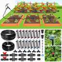 32 Pack New Easy-Connect Drip Emitters Sprays for 1/4" Drip Irrigation Tubing (16 Pcs Quick-Connect Emitters Vortex+16 Pcs Quick-Connect Emitters Stream)