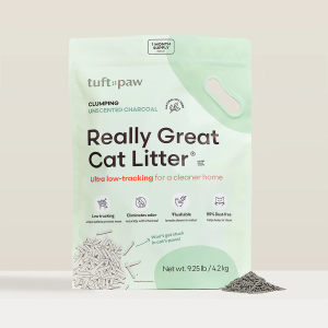Tuft + Paw Really Great Cat Litter, Low Tracking Tofu Cat Litter, Clumping, Flushable, Odor Control, Dust-Free, Unscented - 9.25lbs 