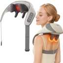 OSMING Cordless Neck and Shoulder Massager with Heat, 6D Shiatsu Deep Tissue Massager for Back, Shoulder, Leg Pain Relief, Portable Electric Kneading for Home Office, Gift for Women Men Mom Dad