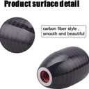 muge racing Universal Carbon Fiber Shift Knob Automatic/Manual Gear Shift Knob for Most Vehicles with 3 Adapters