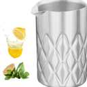 Stainless Steel Mixing Glass-Premium Mixing Glass Bartending-Double Wall Bar Tools-Easy Stirring with Unbreakable -Keeps Drinks Hot or Cold-18 oz 550ml-Great Gift Idea