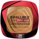 L'Oreal Paris Makeup Infallible Fresh Wear Foundation in a Powder, Up to 24H Wear, Waterproof, Hazelnut, 0.31 oz.