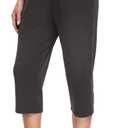 OLIKEME Women's Yoga Capri Pants Loose Drawstring High Waisted Sweatpants Lounge Running Gym Short With Pockets (X-Large, Gray)