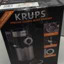 KRUPS Precision Burr Coffee Grinder: 12 Settings, 8 oz Capacity for Drip, French Press, Espresso, Pour Over, Cold Brew - Stainless Steel, 110W, Auto-Stop, Easy Clean - Coffee Grinders for Home Use