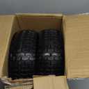 2 Pack, 13x5.00-6 Flat Free Lawn Mower Tire and Wheel, 13x5-6 Riding Lawnmower Tire with 3"-6" Centered Hub and 3/4" & 5/8" Bearings, Tractor Turf Tire Turf-Friendly, 2 Pack