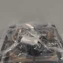 LEDIARY Caged Low Profile Ceiling Fans with Lights and Remote, Rustic Square Flush Mount Ceiling Fan, 6 Speed and Reversible, Small Farmhouse Bladeless Ceiling Fan for Bedroom, Kitchen, Dining Room (Wood Grain)