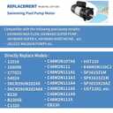 UST1202 2HP Replaces Century/AO Smith Swimming Pool Pump Motor for Hayward Super, Max Flow, Northstar, Ja-cuzzi Magnum Pump, C48M2N111 SP1615Z1M B230, 2 Horsepower 115/230V 56J Frame with Seal Kit