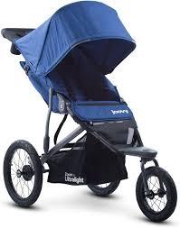 Joovy Zoom360 Ultralight Jogging Stroller Featuring High Child Seat, Shock-Absorbing Suspension, Extra-Large Air-Filled Tires, Parent Organizer, Air Pump, and Easy One-Hand Fold (Blue)