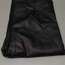 HDE Women's Faux Leather Pants High Waisted Straight Leg Trousers with Pockets (Black), XL