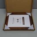 SZKYSJGS 6x8 Picture Frame, Solid Natural Walnut Wood Photo Frame with Tempered Glass, 6 x 8 Wooden Frame Matted to 5x7/ 4x6, Wall or Tabletop Display