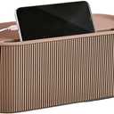 Cable Management Box,Desk Cord Organizer with Groove Cover,Plastic Cord Hider Box,Large Cable Box Organizer,Power Socket Management for TV/Computer/Router/Games Console Cable Storage (Milk Tea)