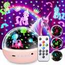 Unicorn Toys for Girls Age 4-6, 【3 Film & 93 Colors】 Night Light for Kids Night Light Projector, Remote Control Star Projector for Kids, Nightlight for Kids Room Baby Light Kids Toys Girls 6-8
