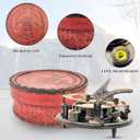 Antique Brass & Copper Sundial Compass, Sundial Clock in Box Gift Sun Clock Ship Replica Watch, Nautical Gifts for Men, Unique Nautical Decor, Naval Maritime Sundial (#5 Antique Gilbert)