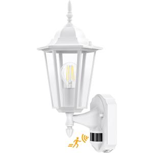 Lamomo Motion Sensor Outdoor Lights, Upgrade Dusk to Dawn White Outdoor Light Fixtures Wall Mounted, 100% Anti-Rust Aluminum Waterproof Porch Lights for Patio Front Door Garage