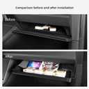 LUCKEASY Glove Organizer for Tesla Model Y Juniper 2025 2026 Glove Box Storage Box Tray Organizer Accessories TPE Storage Tray Black