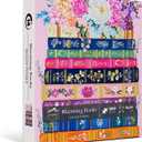 Colorful Flower Book Puzzles for Adults 1000 Piece, PICKFORU Wildflower Pages Jigsaw Puzzles Library, Impossible Spring Floral Art Theme for Book Lovers