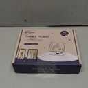 SWAGKIND Tablet Stand for Desk, Adjustable Monitor Stand with 360° Rotating Base, Portable Tablet Stand Holder for iPad Pro, Galaxy Tab, Mobile Phone(White)