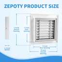 2pcs 18" x 18" Premium Aluminum Gable Vents with Screen, Paintable Design -Ideal for Attic and Shed Ventilation, Vent Opening 16"x16" (White 18" x 18"-2 Pack)