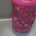 Fimibuke Kids Insulated Water Bottle with Pop-Open Straw & Spout 2-in-1 Lid, 14oz Leak Proof 18/8 Stainless Steel Vacuum Tumbler, BPA-Free Kids Cup For Travel School Girls Boys Toddler 2Packs (A3.Rainbow+Mermaid)