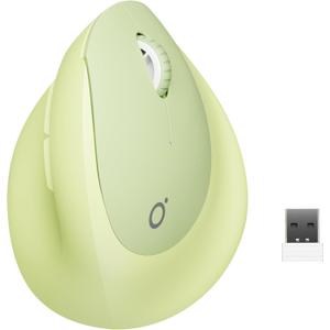 EWEADN Q7 Vertical Ergonomic Mouse, Wireless Bluetooth Mouse (BT5.0/3.0+2.4G), 5-Level Adjustable DPI up to 4000, Quiet clicks, Multi Devices Computer Mouse for Laptop/PC/Mac-Green