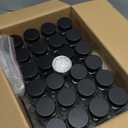 Glass Spice Jars with Label and Stainless Steel Lids (24 x 4oz) Spice Containers with 240 Labels, Shaker Inserts, Steel Funnel, Empty Square Empty Square Seasoning Organizer (Black)