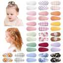 40 PCS Cute Toddler Snap Hair Clips with Flower Patterns - 1.5" Mini Hair Barrettes and Accessories for Baby Girls, Infants, Toddlers