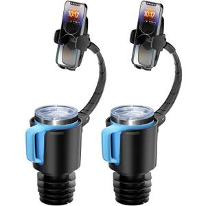 JOYTUTUS Cup Holder Phone Mount for Car, Long Gooseneck Adjustable Car Cell Phone Mount for iPhone, Samsung, Google and All 4.0-7.0 inches Smartphones (2 Pack)