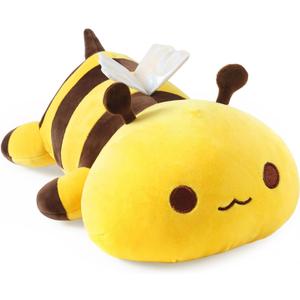Onsoyours Cute Bee Plush, Soft Stuffed Animal Honey Bee Plush Toy Pillow for Kids (Yellow, 13")