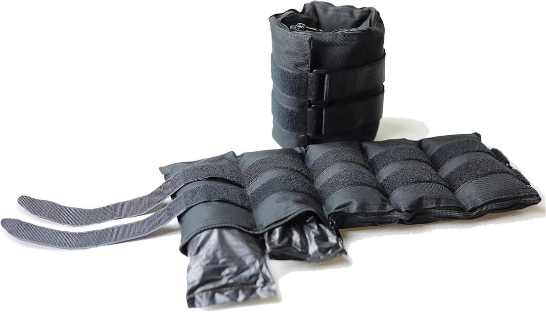 CAP Barbell Adjustable Ankle Weights |20lb Pair | Black, 20 Pound