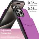 Bemal for iPhone 13 Pro Max Wallet Case, Built-in Card Holder, RFID Blocking, PU Leather Kickstand, Magnetic Closure, Durable Shockproof Phone Cover for Women and Men, Violet