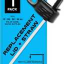 Polar Camel Lid Replacement 20 oz 32oz 40oz 12oz 1Pack - Water Bottle with Straw, Flip Top