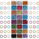 PH PandaHall 8400pcs Aluminum Open Jump Rings 6mm Chainmail Rings Open Jump Rings 24 Color Jewelry Findings for Choker Necklaces Bracelet Earring Chain Maille Jewelry Making