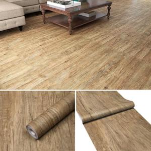 Peel and Stick Floor Tile, Waterproof Floor Stickers for Kitchen, Living Room, Modern Grey Wood Grain, 11.8" x 590" (603)