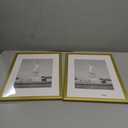 ENJOYBASICS 11x14 Picture Frame, Display Poster 8x10 with Mat or 11 x 14 Without, Wall Gallery Photo Frames, Gold, 2 Pack (11x14, Gold)