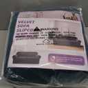 WEERRW Velvet Couch Covers for 2 Cushion Couch Sofa - High Stretch Velvet Plush 3 Pieces Sofa Slipcovers with Elastic Bottom, Furniture Protector for Pets, Machine Washable, Emerald Green, Medium