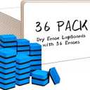 Dry Erase LapBoards, PANDRI 36 Pack Double Sided 12.5 x 9 Inch Whiteboards with 36 Erasers, Dry Erase Boards for Office Students Classroom Teacher Supplies