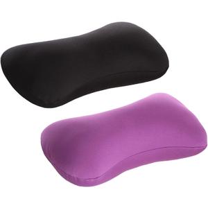 2 Pack Microbead Neck Pillow Squishy, Bone Headrest Pillow Neck & Cervical Support Bolster Cushion Comfortable Soft Universal Tube Pillow for Home Sofa Bed Travel Car Sleeping (Black + Purple)