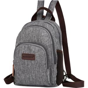 PACKISM Small Backpack Purse for Women - Convertible Sling Bag Multiple Compartment Pockets Adjustable Straps Mini Backpack (Active Grey)