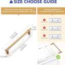 Ravinte 20 Pack 6-1/4 Inch Hole Center Solid Kitchen Cabinet Handles Champagne Bronze Dresser Pulls Cabinet Drawer Pulls for Kitchen Cupboard Hardware