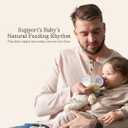 Lansinoh Anti-Colic Baby Bottles for Breastfeeding Babies, 8 Ounces, 3 Count, Includes 3 Medium Flow Nipples, Size M