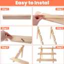 2 Pcs 3 Tier Wooden Display Stand, Tiered Earring Display Stand for Photos, Cards, Jewelry, Accessories, Cupcake Stands for Supplier, Retail, Outdoor Stalls, Home