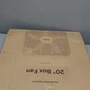 PELONIS 20 Inch Box Fan  3 Speeds, 25ft/s, Floor Fans, Superior Air Throw (2295 CFM), Lightweight, 5 Blades, Portable & Durable for Bedroom, Office, Living Room, Garage (Grey)