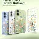 GVIEWIN for iPhone 17 Case, with Screen Protector+Camera Lens Protector, [NonYellowing] Clear Floral Slim Shockproof Protective Hard PC Back Women Phone Case for iPhone 17 6.3", Bloomtrail/Colorful
