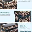 Capolo Car Trash Can with Lid, Leakproof Car Trash Bag Hanging Waterproof Automotive Garbage Can with Storage Pockets Mini Vehicle Trash Bin for Back/Front Seat(Leopard,2.5 Gallon)